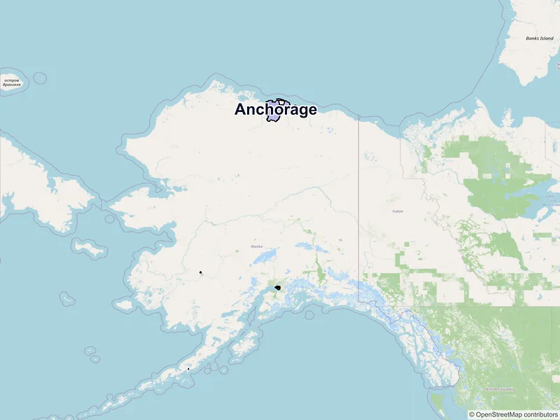 Map of Anchorage, Alaska and ZIP codes