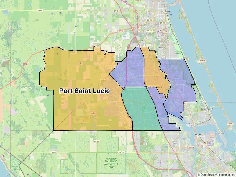 Map of Port Saint Lucie, Florida and ZIP codes