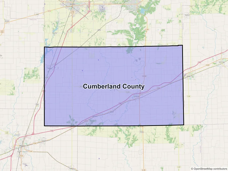 Map of Cumberland County, Illinois and ZIP codes