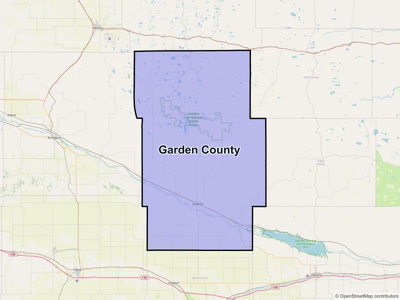 Map of Garden County, Nebraska and ZIP codes