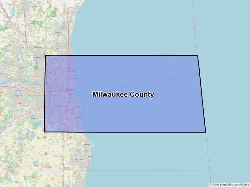 Map of Milwaukee County, Wisconsin and ZIP codes