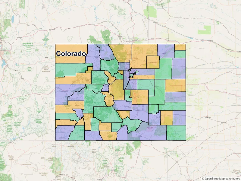 Map of Colorado ZIP codes