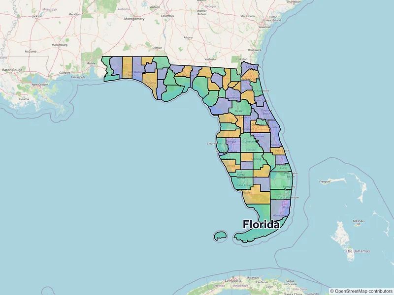 Map of Florida ZIP codes