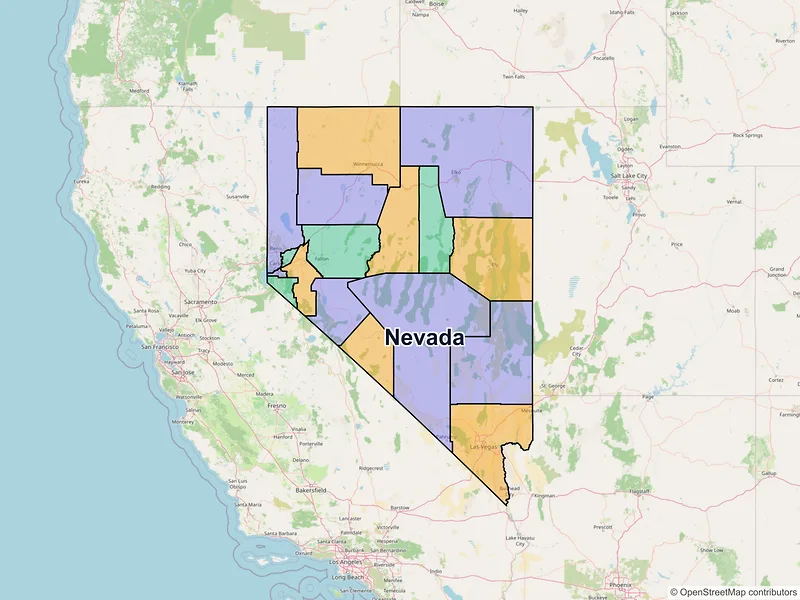Map of Nevada ZIP codes