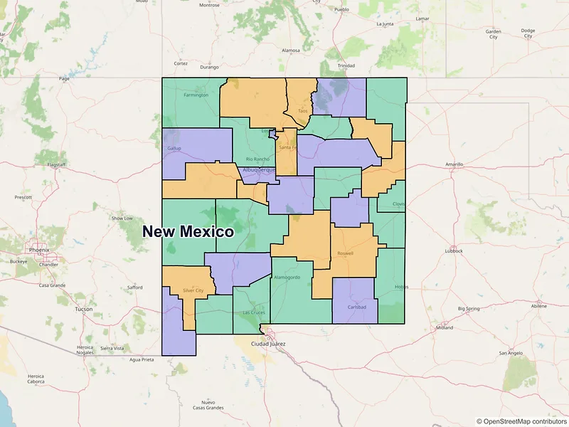 Map of New Mexico ZIP codes