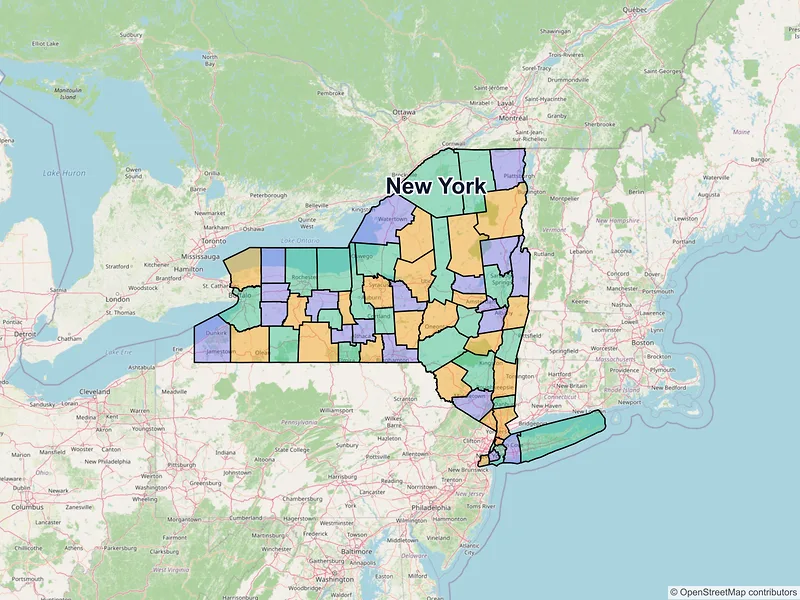 Map of New York ZIP codes