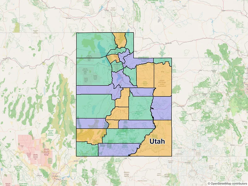 Map of Utah ZIP codes