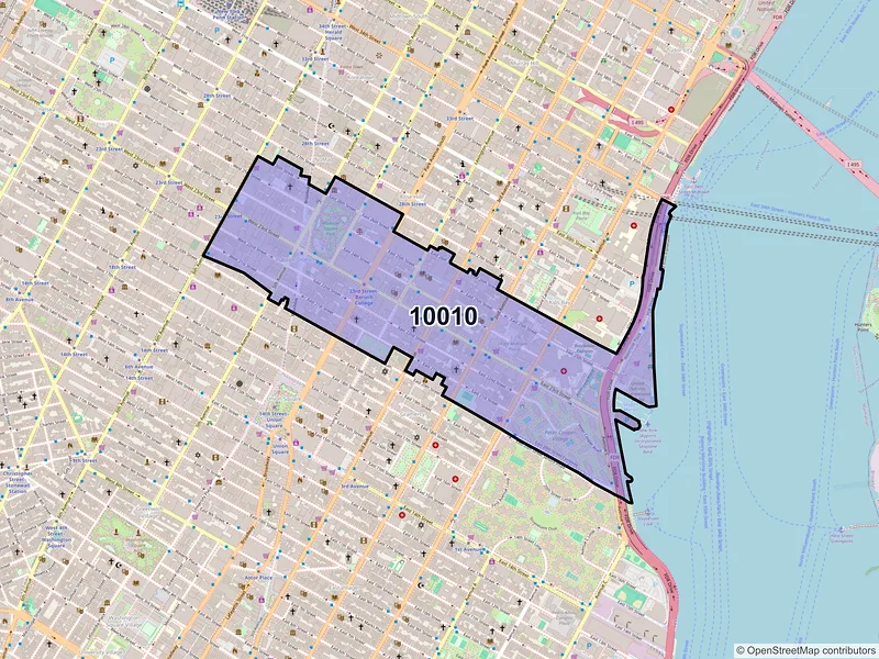 Map of ZIP Code 10010 — New York, NY