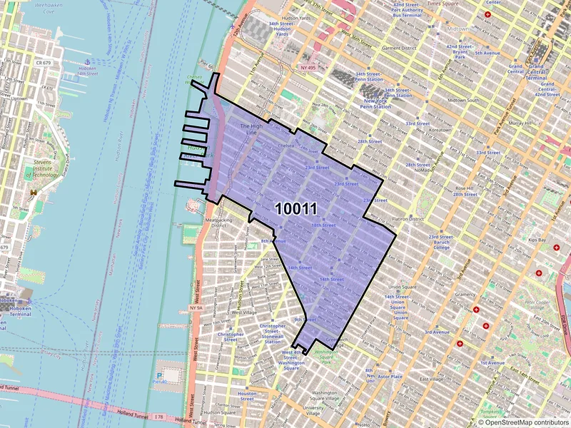 Map of ZIP Code 10011 — New York, NY