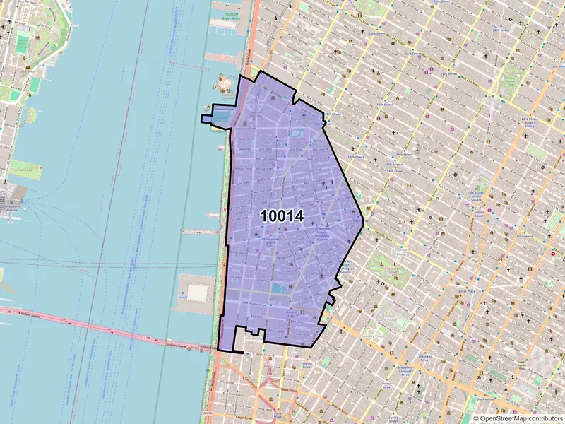 Map of ZIP Code 10014 — New York, NY