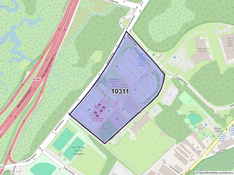Map of ZIP Code 10311 — Staten Island, NY