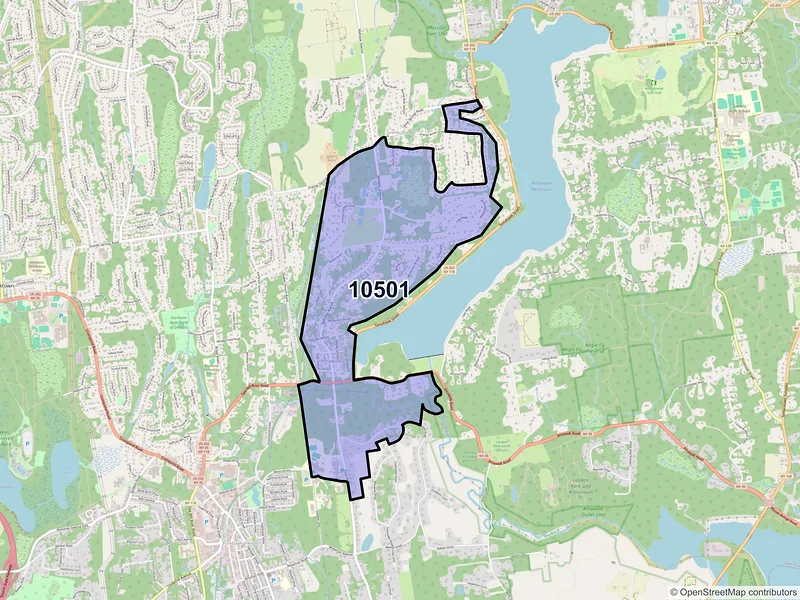 Map of Amawalk, New York and ZIP codes