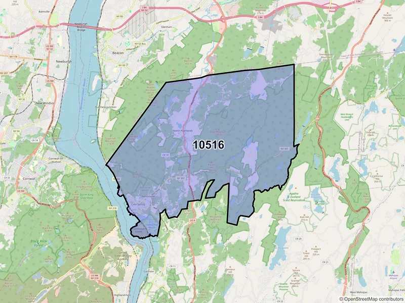 Map of ZIP Code 10516 — Cold Spring, NY