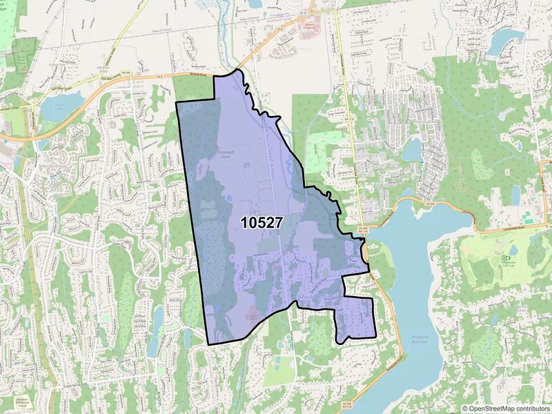 Map of ZIP Code 10527 — Granite Springs, NY