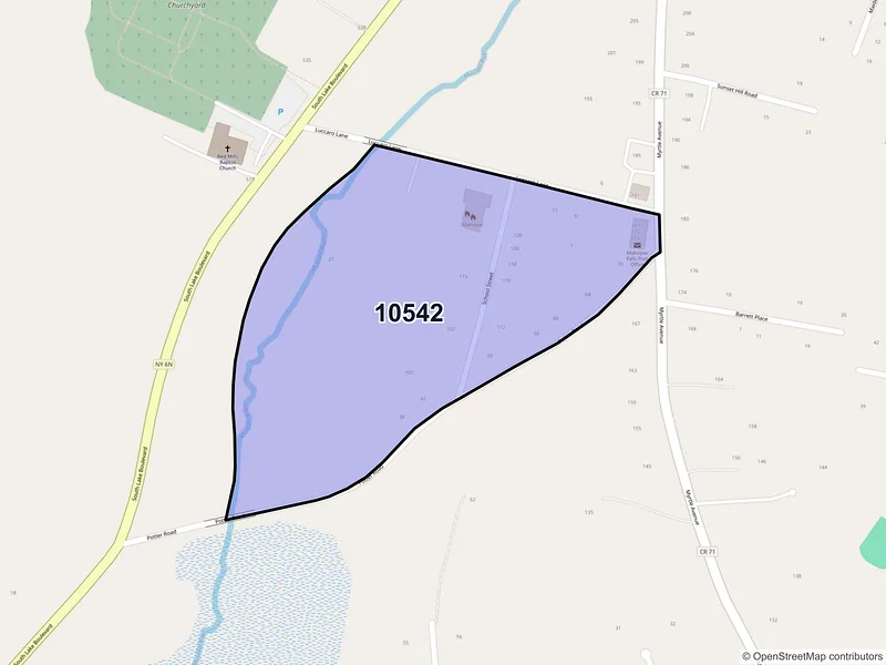 Map of Mahopac Falls, New York and ZIP codes