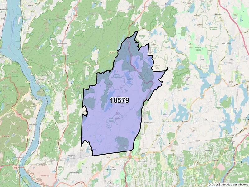Map of ZIP Code 10579 — Putnam Valley, NY