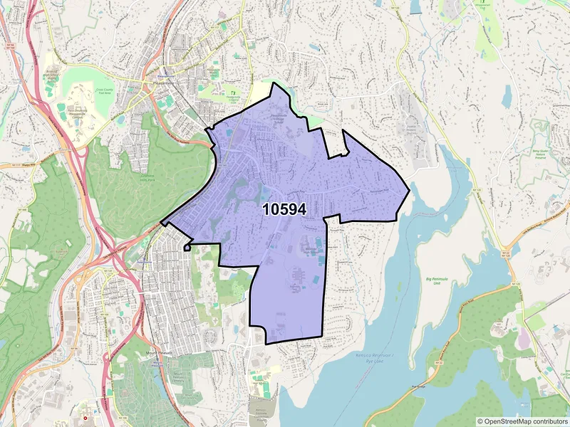 Map of ZIP Code 10594 — Thornwood, NY