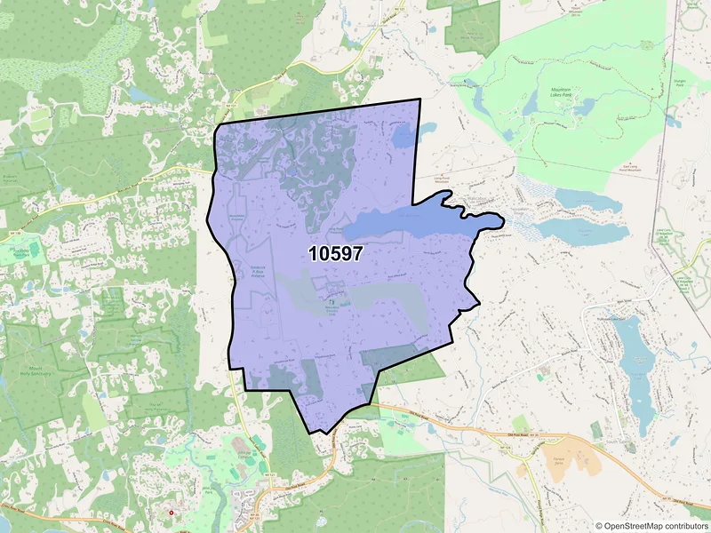 Map of ZIP Code 10597 — Waccabuc, NY