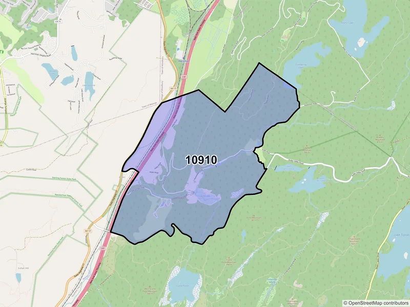 Map of Arden, New York and ZIP codes