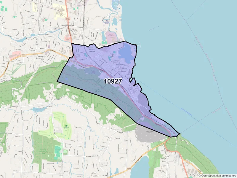 Map of ZIP Code 10927 — Haverstraw, NY
