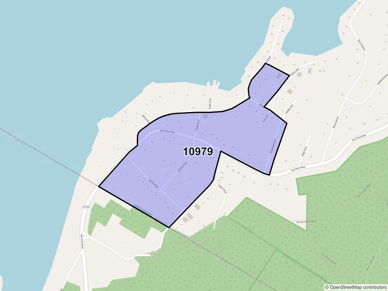 Map of Sterling Forest, New York and ZIP codes
