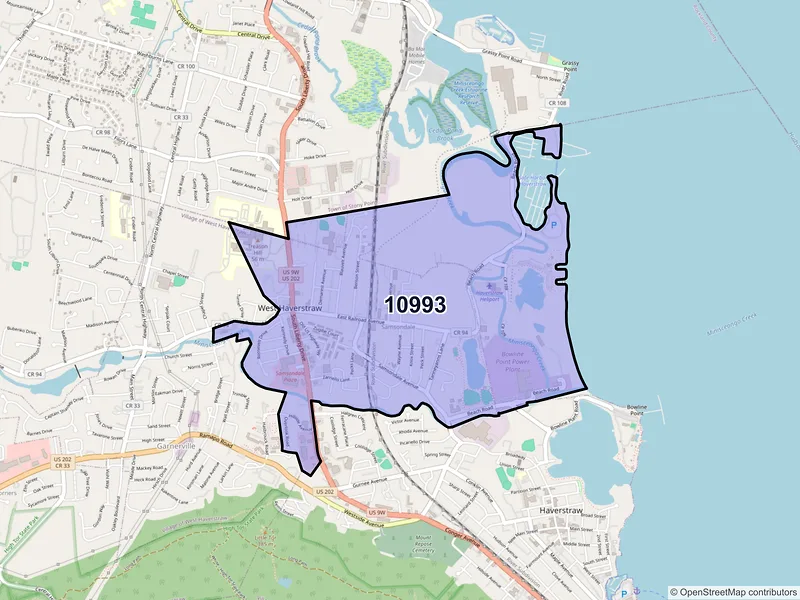 Map of ZIP Code 10993 — West Haverstraw, NY