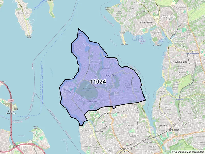 Map of ZIP Code 11024 — Great Neck, NY