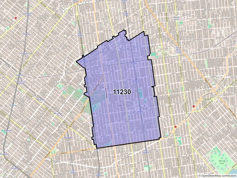 Map of ZIP Code 11230 — Brooklyn, NY