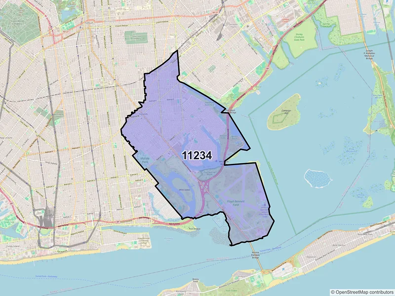 Map of ZIP Code 11234 — Brooklyn, NY
