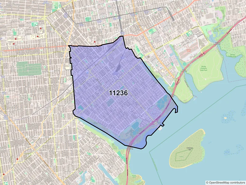 Map of ZIP Code 11236 — Brooklyn, NY
