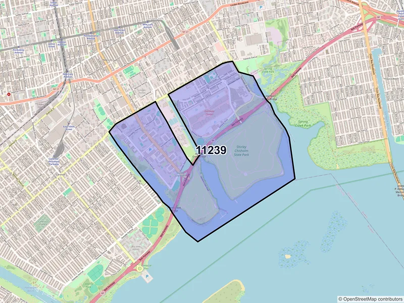 Map of ZIP Code 11239 — Brooklyn, NY