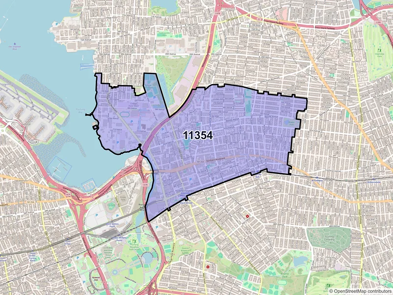 Map of ZIP Code 11354 — Flushing, NY