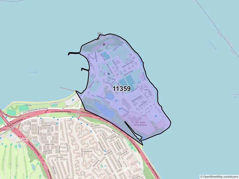 Map of ZIP Code 11359 — Bayside, NY