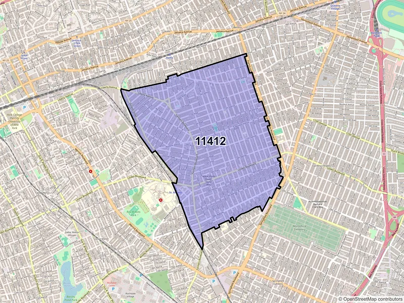 Map of ZIP Code 11412 — Saint Albans, NY