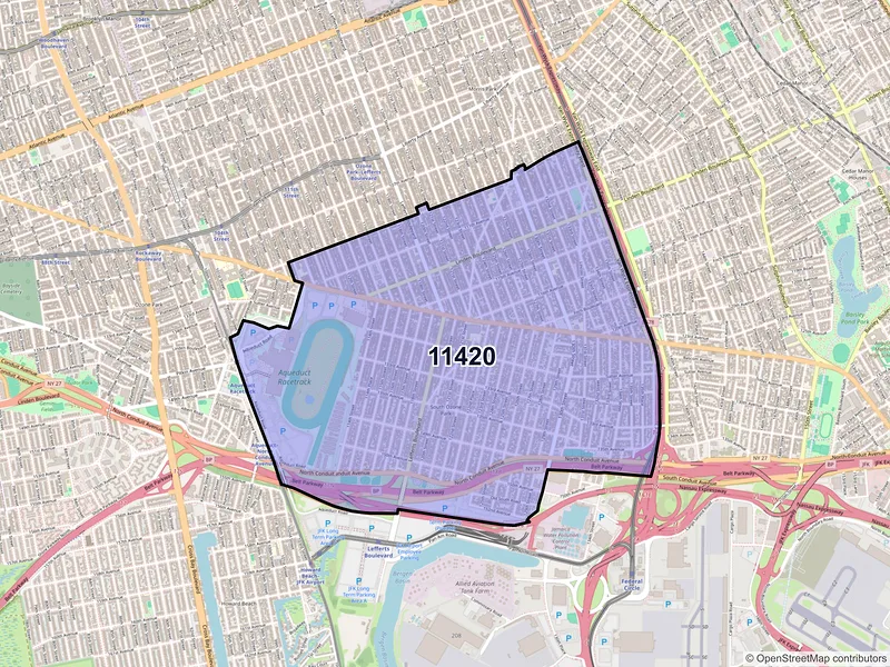 Map of ZIP Code 11420 — South Ozone Park, NY