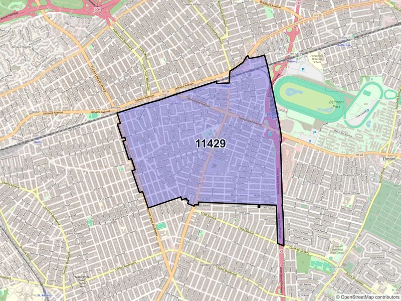 Map of ZIP Code 11429 — Queens Village, NY
