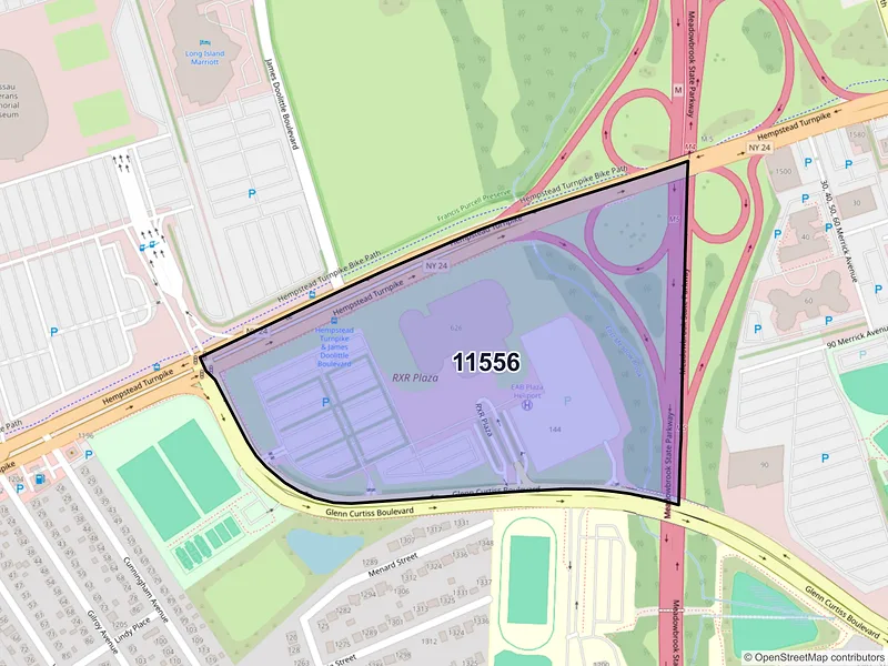 Map of ZIP Code 11556 — Uniondale, NY