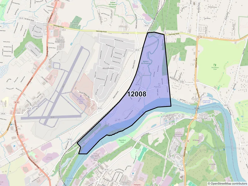 Map of Alplaus, New York and ZIP codes