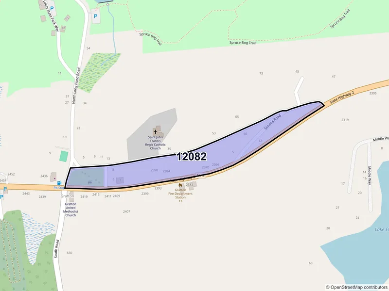 Map of Grafton, New York and ZIP codes