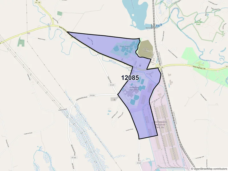 Map of ZIP Code 12085 — Guilderland Center, NY
