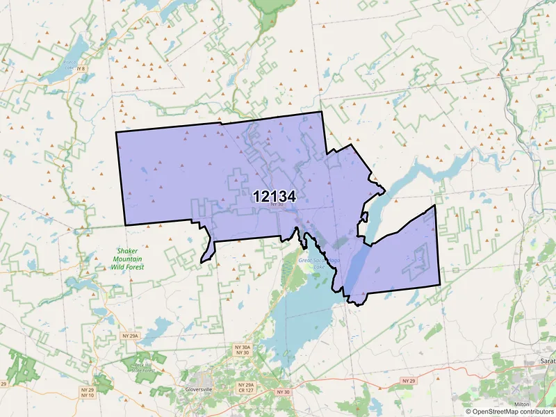 Map of Northville, New York and ZIP codes