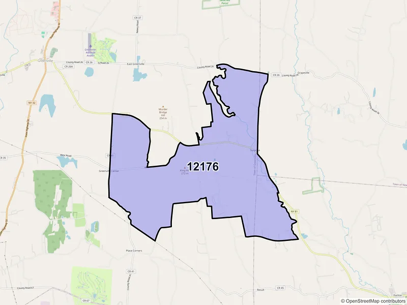 Map of Surprise, New York and ZIP codes