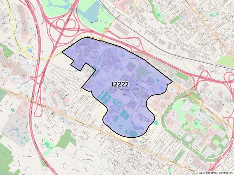 Map of ZIP Code 12222 — Albany, NY