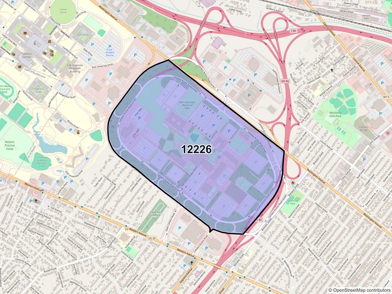 Map of ZIP Code 12226 — Albany, NY