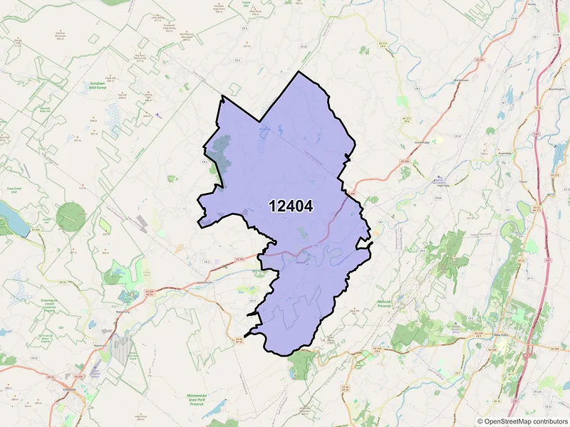 Map of ZIP Code 12404 — Accord, NY