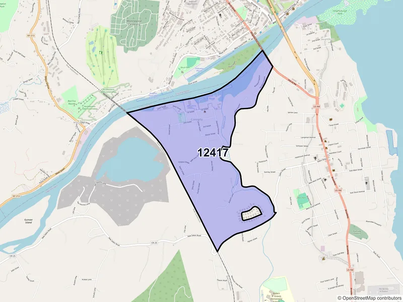 Map of Connelly, New York and ZIP codes