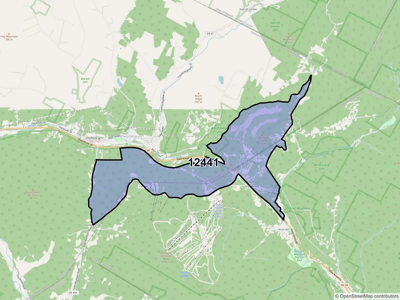 Map of Highmount, New York and ZIP codes