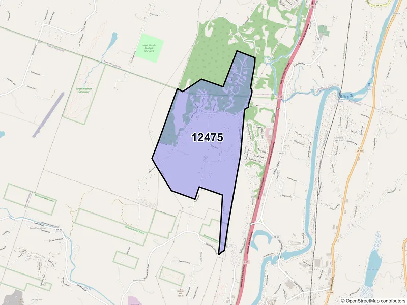 Map of Ruby, New York and ZIP codes