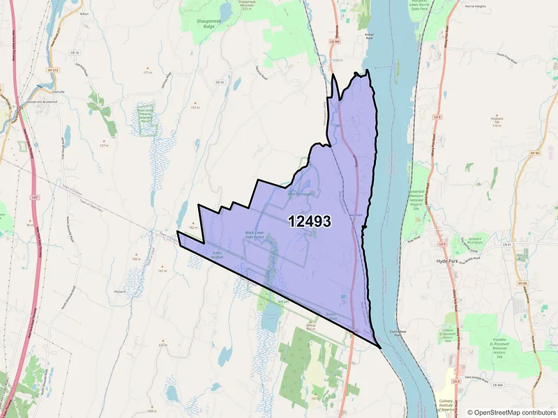 Map of West Park, New York and ZIP codes