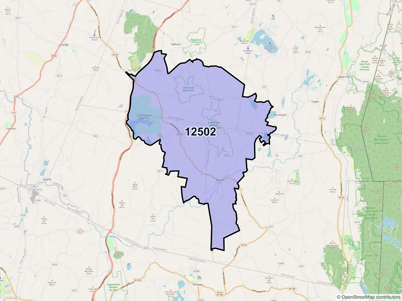 Map of Ancram, New York and ZIP codes